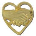 Heart and Hand Lapel Pin